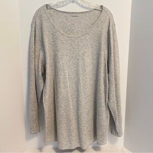 Old Navy Women's Long Sleeve Scoop-neck Thermal Top Heather Gray Plus Size 3X